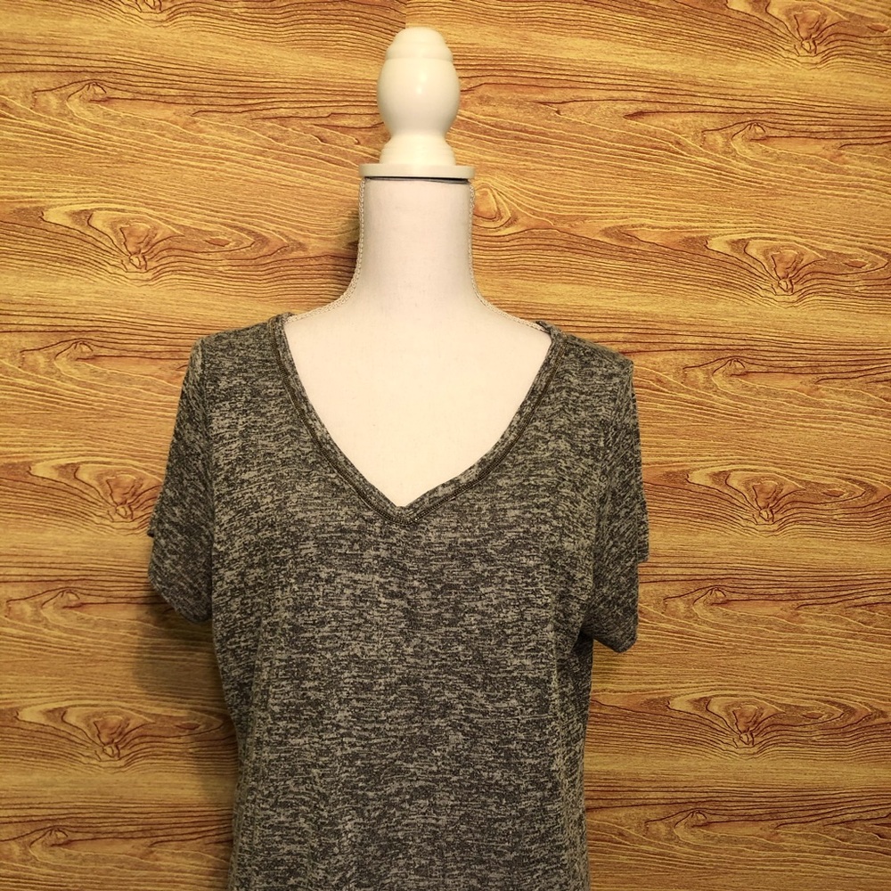 Juicy Couture gray top w/ beaded neckline size xl